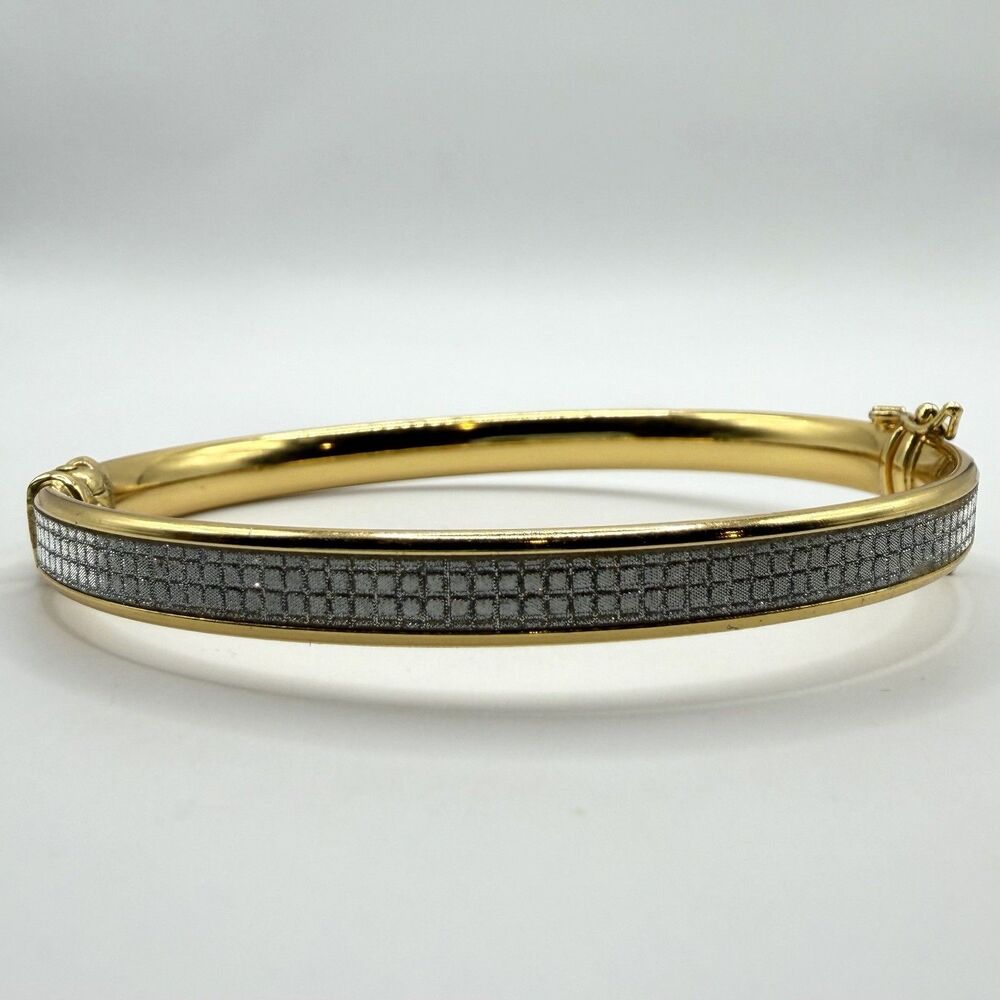 JCM 925 Sterling Silver Double Sapphire Hinged Cuff Bracelet 8" 8.6g